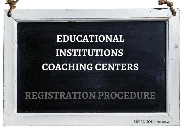 how to register educational institution and coaching centre