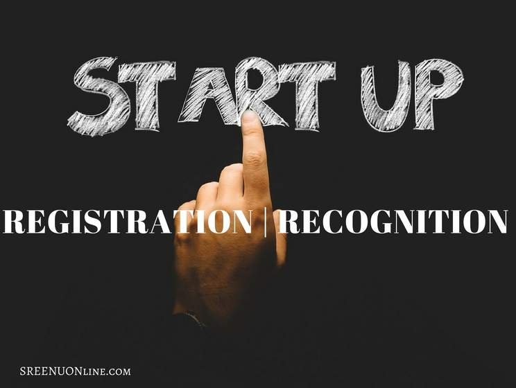 Registration of startup and recognition as startup