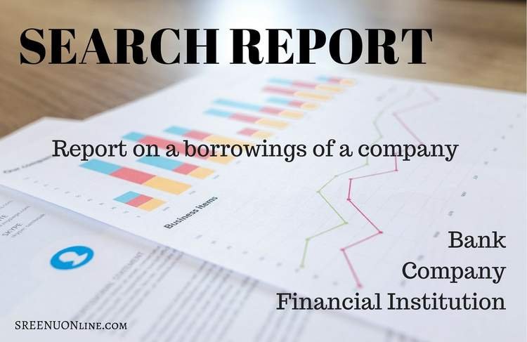 Search report for banks for loan