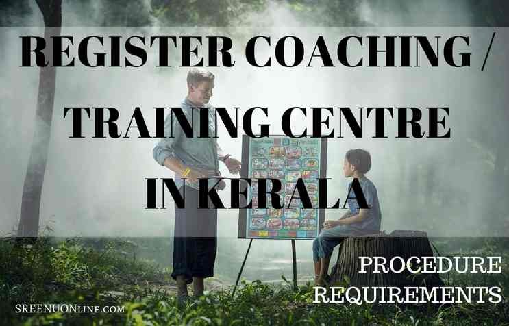 how to register training center in Kerala