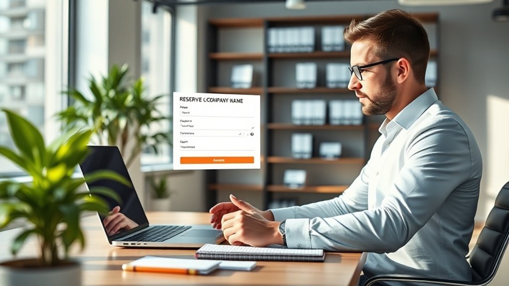company name reservation criteria