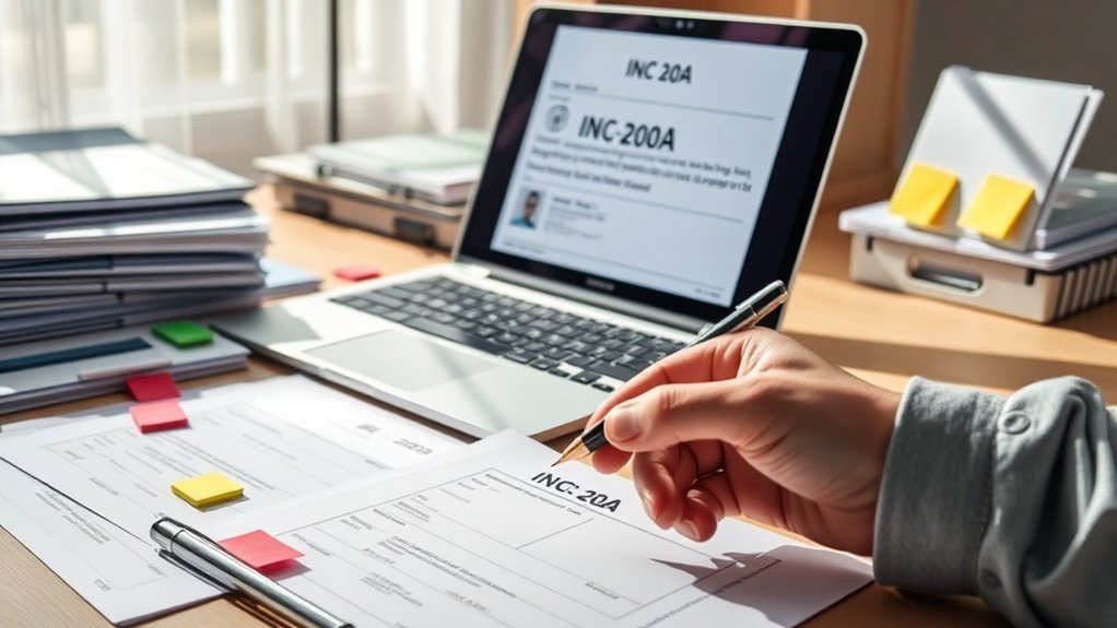 key documents for inc 20a submission