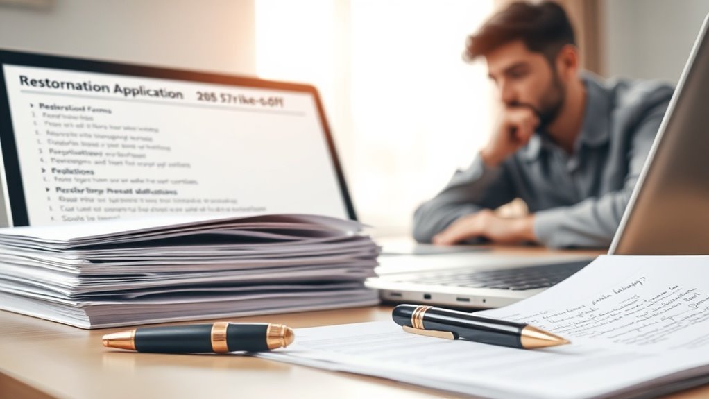 restoration application document preparation