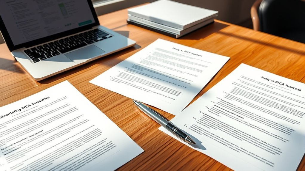 structured mca notice response